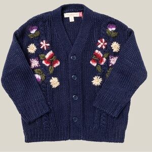 Pink Chicken Navy Floral Cardigan size 8
